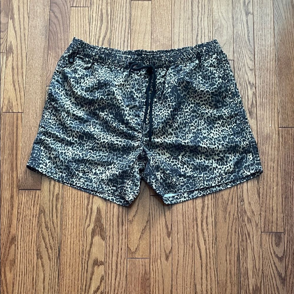Ksubi Cheetah Print Swim Trunks Shorts Men’s Sz Large